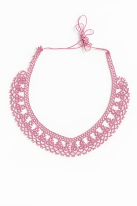 Handmade Pink Lace Necklace - Delicate & Elegant