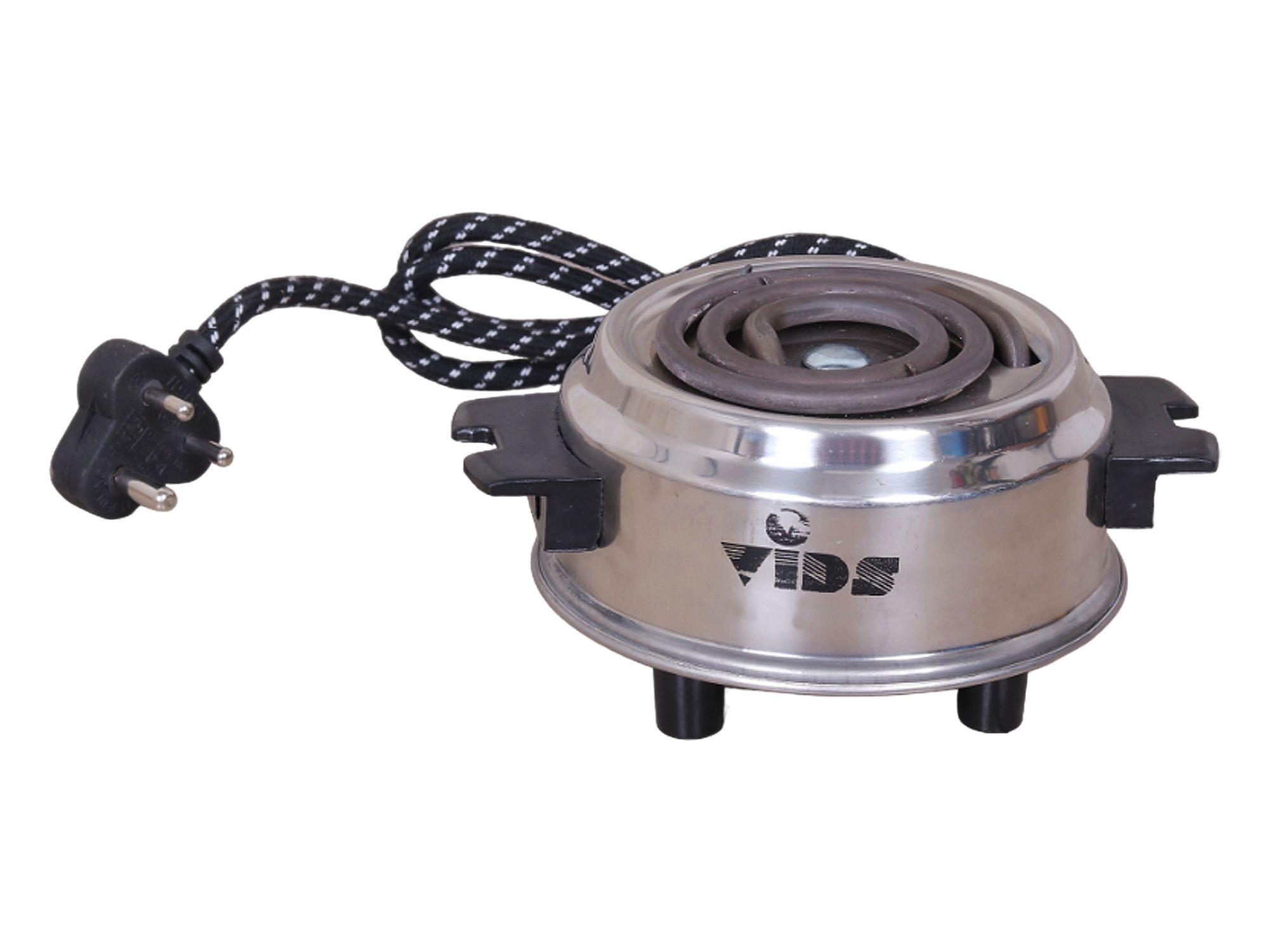 VIDS mini electric stove 500 watt / small hot plate / food warming heater (1 Burner) (Steel body), Steel, Small