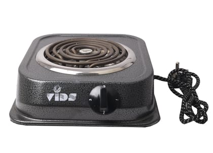 Electric Stove 2000 Watt (Square Body) | Open Coil Stove | G Coil Hot plate | Electric Cooking Heater | Induction Cooktop (Mild Steel body) (1 Burner) by VIDS Electric Stove 2000 Watt (Square Body) | Open Coil Stove | G Coil Hot plate | Electric Cooking Heater | Induction Cooktop (Mild Steel body) (1 Burner) by VIDS