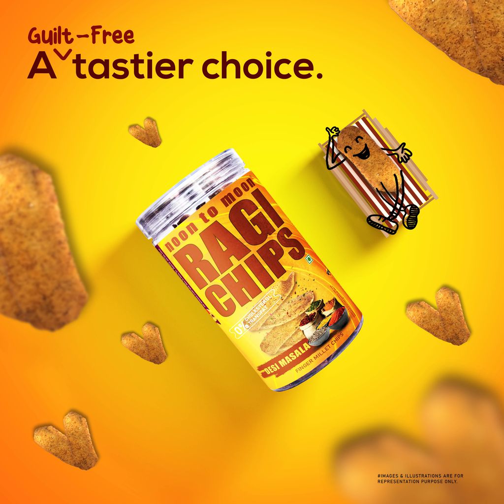 Noon to Moon Ragi Chips--Desi Masala