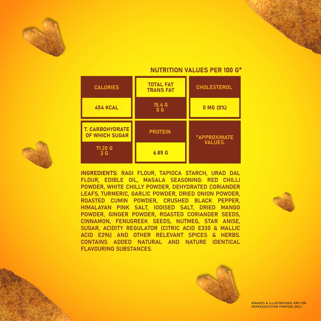 Noon to Moon Ragi Chips--Desi Masala