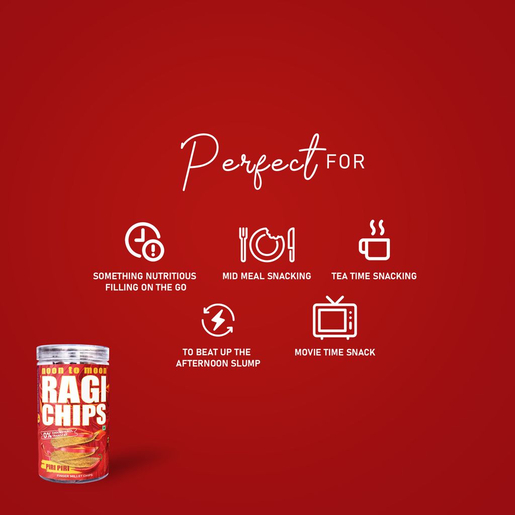 Noon to Moon's Ragi Chips-Piri Piri