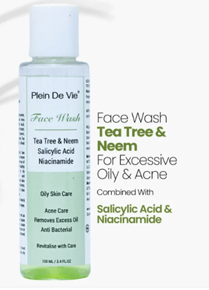 Face Wash - Tea Tree, Neem, Salicylic Acid, Niacinamide - Oily Skin Care - 100ml