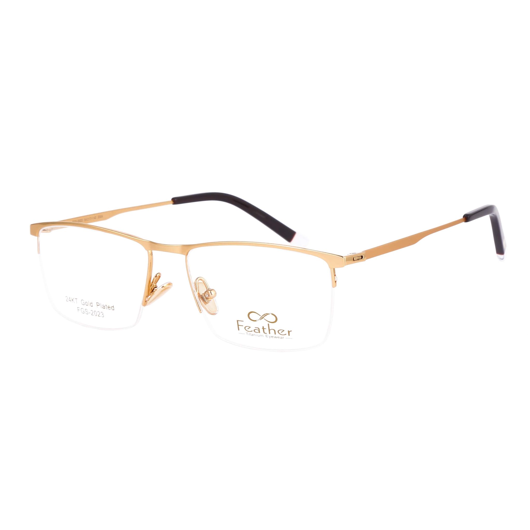 Feather Titanium Eyewear FGS-2023 - 24KT Gold Plated Eyeglasses