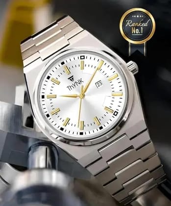 Thynk Analog Round Face Watch Steel Strap - with Silver Dial Thynk Analog Round Face Watch Steel Strap - with Silver Dial