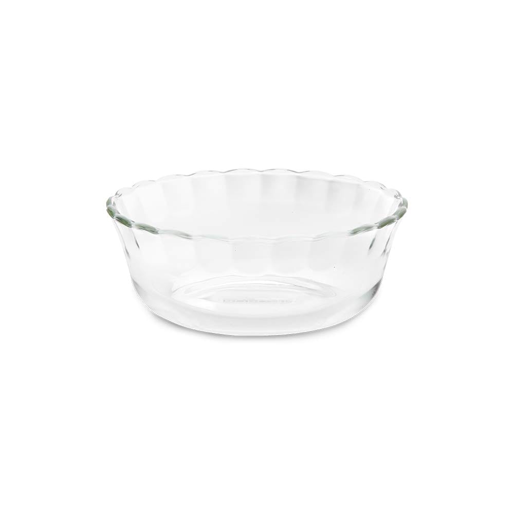 Borosil Glass Solid Serving Bowls, Oven & Microwave Safe Bowls, Set of 4 (430 ml Each), Borosilicate Glass, Clear