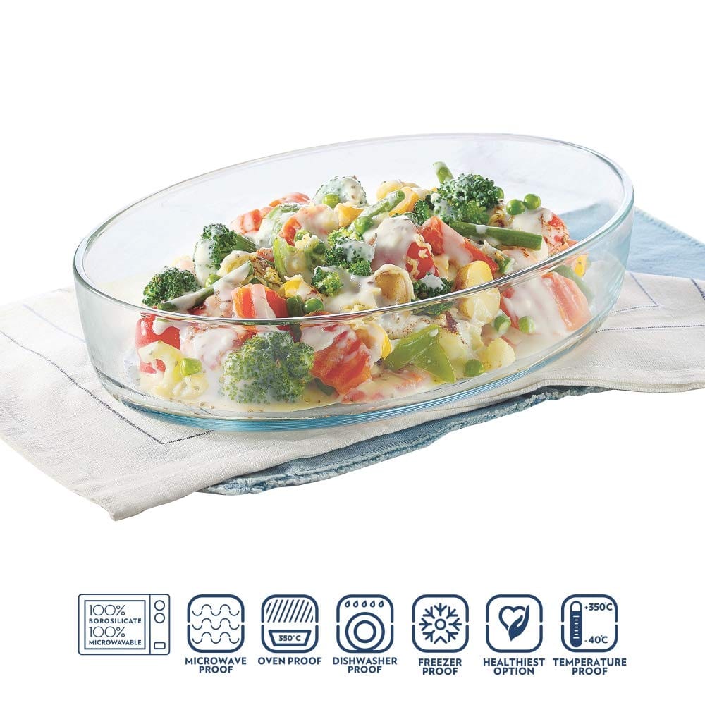 Borosil Glass Baking Dish , Transparent