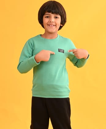 NEWYORK AQUA FLEECE SWEATSHIRT - AQUA-1-2 YEARS / 1N / AQUA
