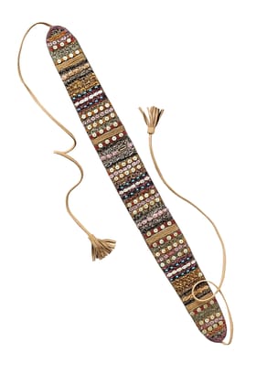 Bohemian Beaded Belt with Tassels