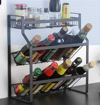 3-Tier Kitchen Spice Rack Organizer - Metal Countertop Storage