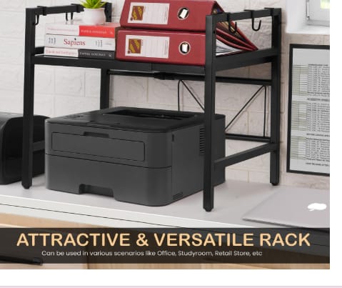 Versatile Desk Rack for Office & Studyroom - Space Saving Design