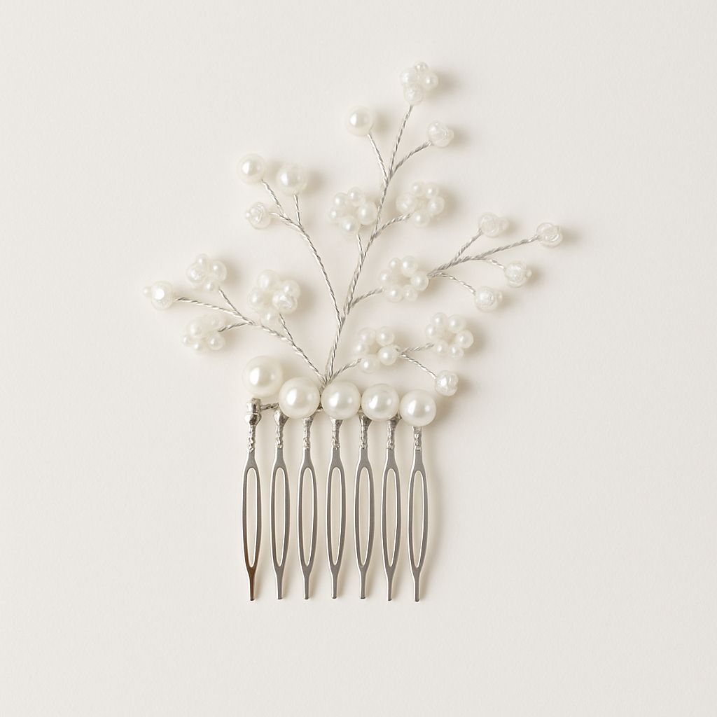 Pearl Blossom Elegance Hair Comb