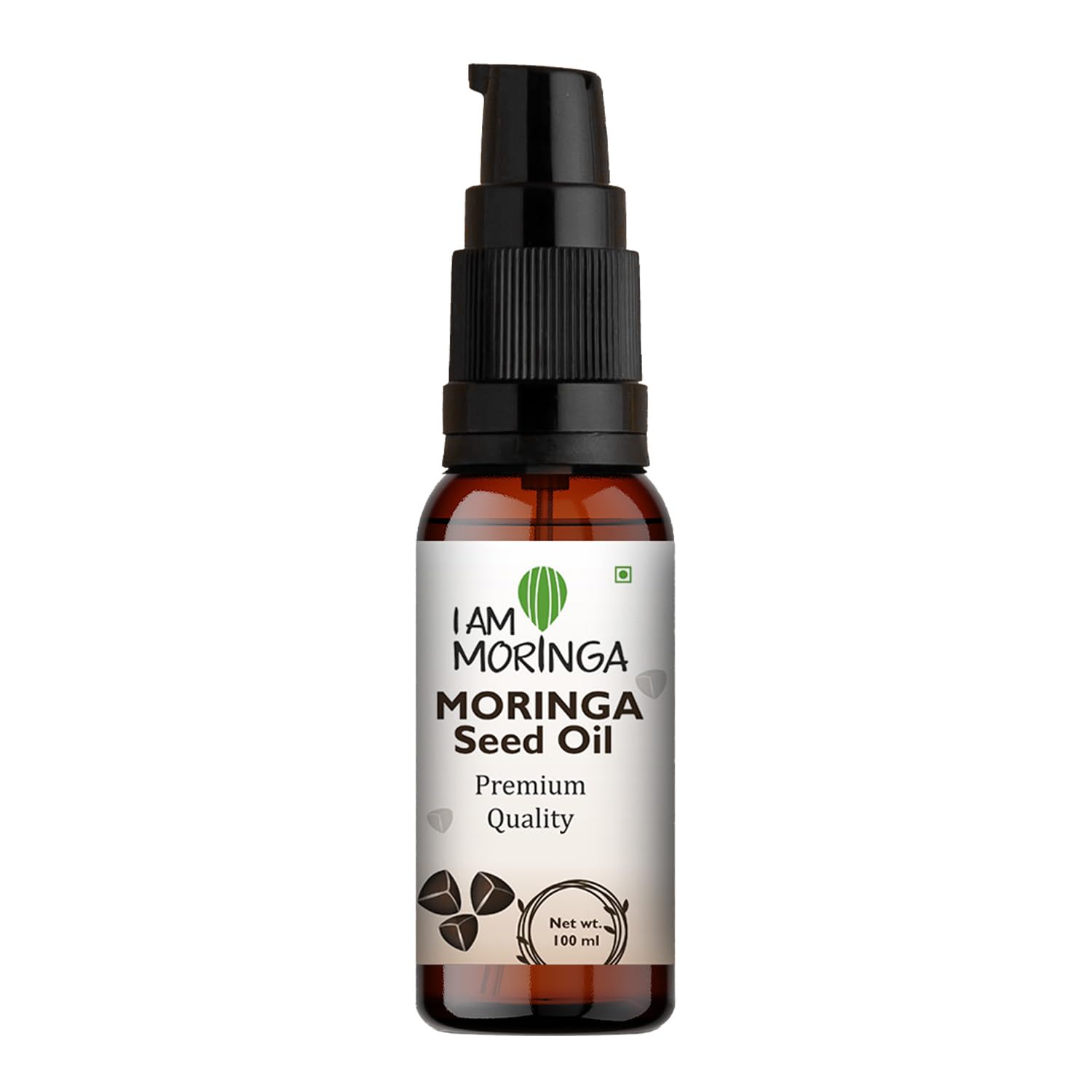 I AM MORINGA Moringa Oil 100ml, 100% Natural Premium Moringa Seeds Extract for Hair Growth, Skin Care and Moisturizing Dry Skin Oil for Men and Women