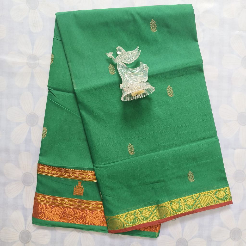 Cotton Saree without Blouse -Mango Design