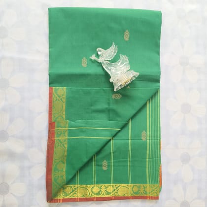 Cotton Saree without&nbsp;Blouse -Mango Design