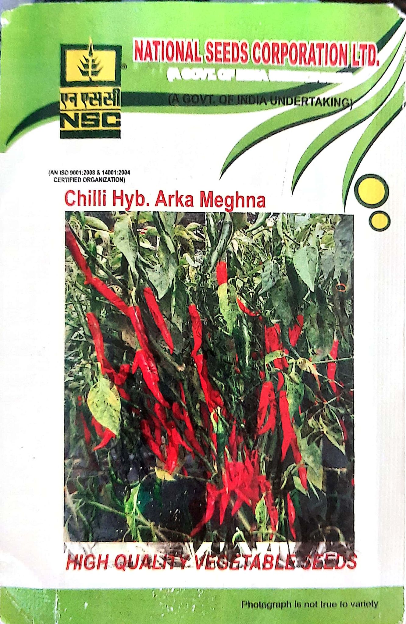 NSC Chilli Hyb. Arka Meghna Seeds 5 GM
