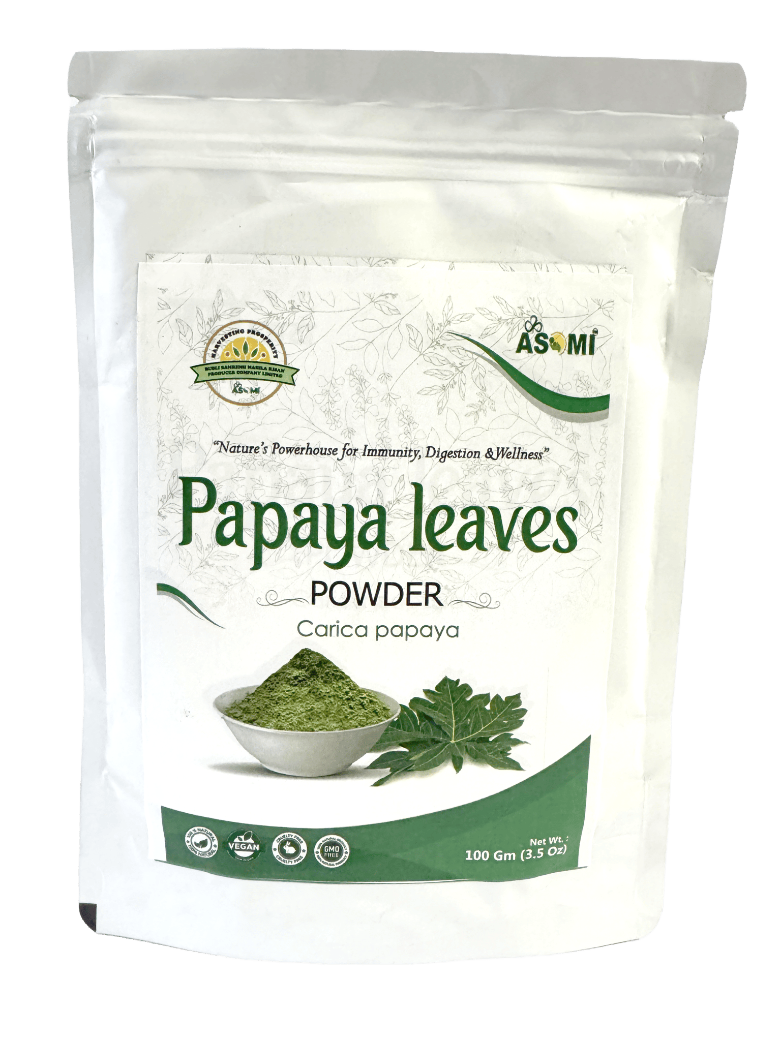 Papaya Leaves Powder - Handcrafted by Rural Women of Assam