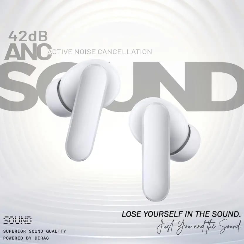 AMS Buy No thing Buds Pro with 45 dB ANC,Ultra Bass Technology & upto 39 hrs Bluetooth (Bluetooth Earbuds, True Wireless) ( White )