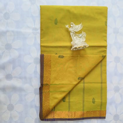 Cotton Saree without&nbsp;Blouse -Mango Design