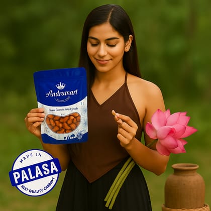 AndraMart  Solitaire Chat Masala Cashews  250 gm  | Kaju  | Munthiri | Masala Kaju