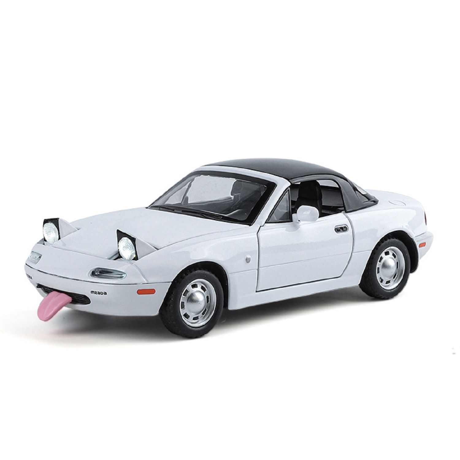 KTRS ENTERPRISE 1:24 Mzda MX-5 Alloy Metal Pull Back Die-cast Car Model Pull Back car Super Openable Doors Sound and Light Doors & Light Music Boys Toys for Kids