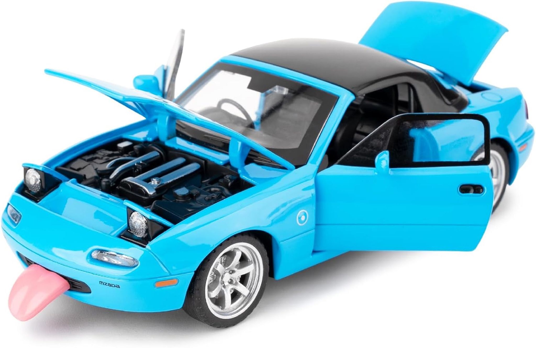 KTRS ENTERPRISE 1:24 Mzda MX-5 Alloy Metal Pull Back Die-cast Car Model Pull Back car Super Openable Doors Sound and Light Doors & Light Music Boys Toys for Kids