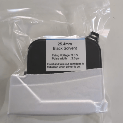 TIJ 25mm Black Solvent Print Ink Cartridge
