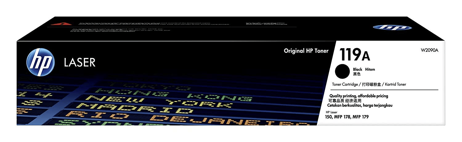 HP 119A Black Original Laser Toner Cartridge (W2090A) for HP LaserJet Pro M132a, M132nw, M132fn, M132fp, M104a, M104w Printers