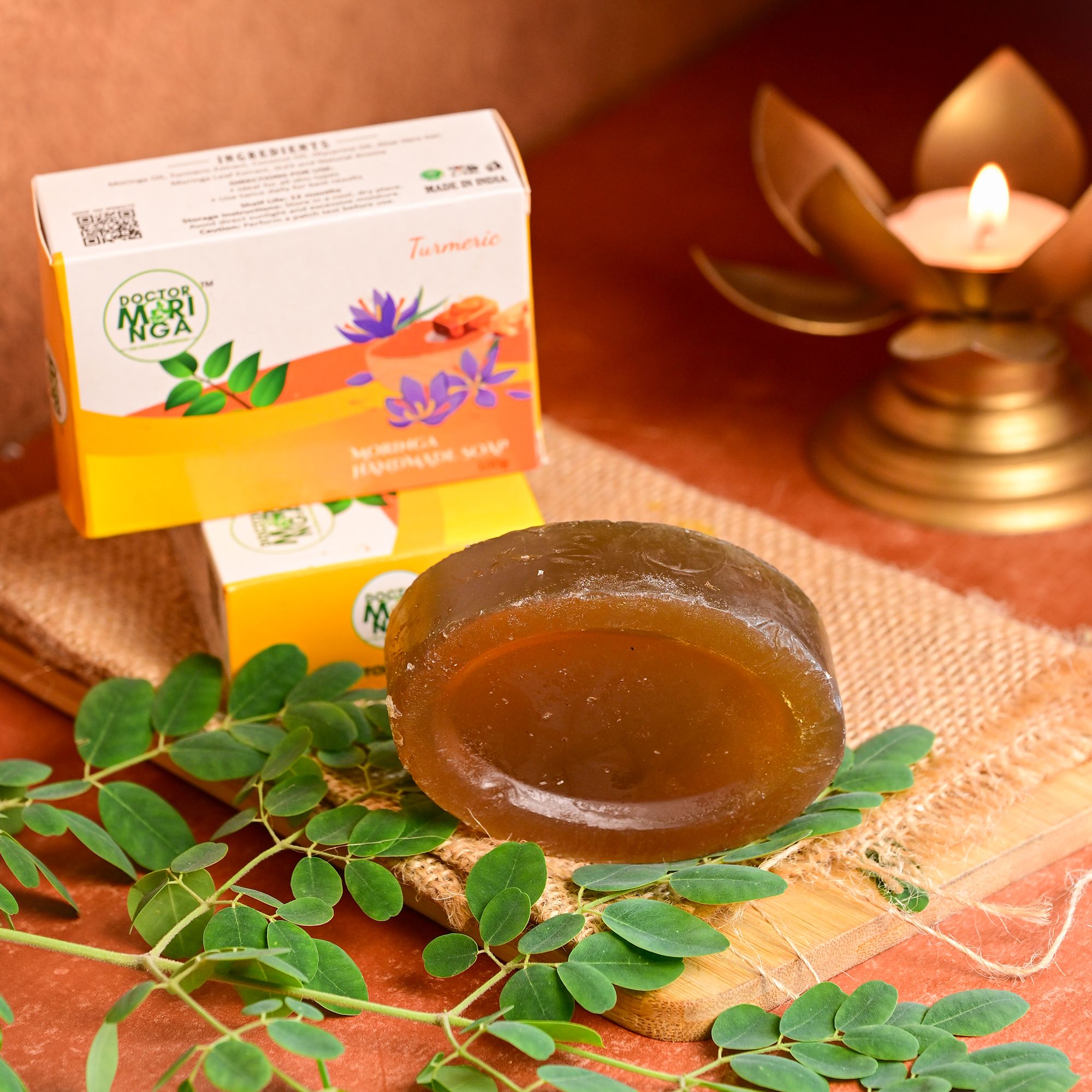 MORINGA HANDMADE TURMERIC SOAP (COMBO PACK OF 6)
