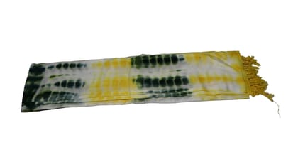Tie-Dye Scarf - Yellow, Green, and White