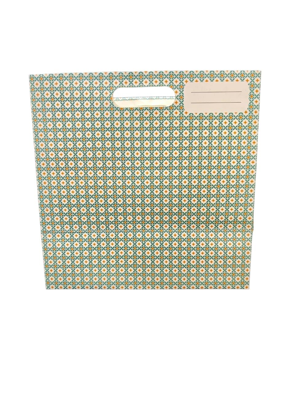 Geometric Patterned Storage Bag with Handle