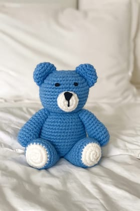Handmade Crochet Blue Bear - Adorable Stuffed Animal Handmade Crochet Blue Bear - Adorable Stuffed Animal