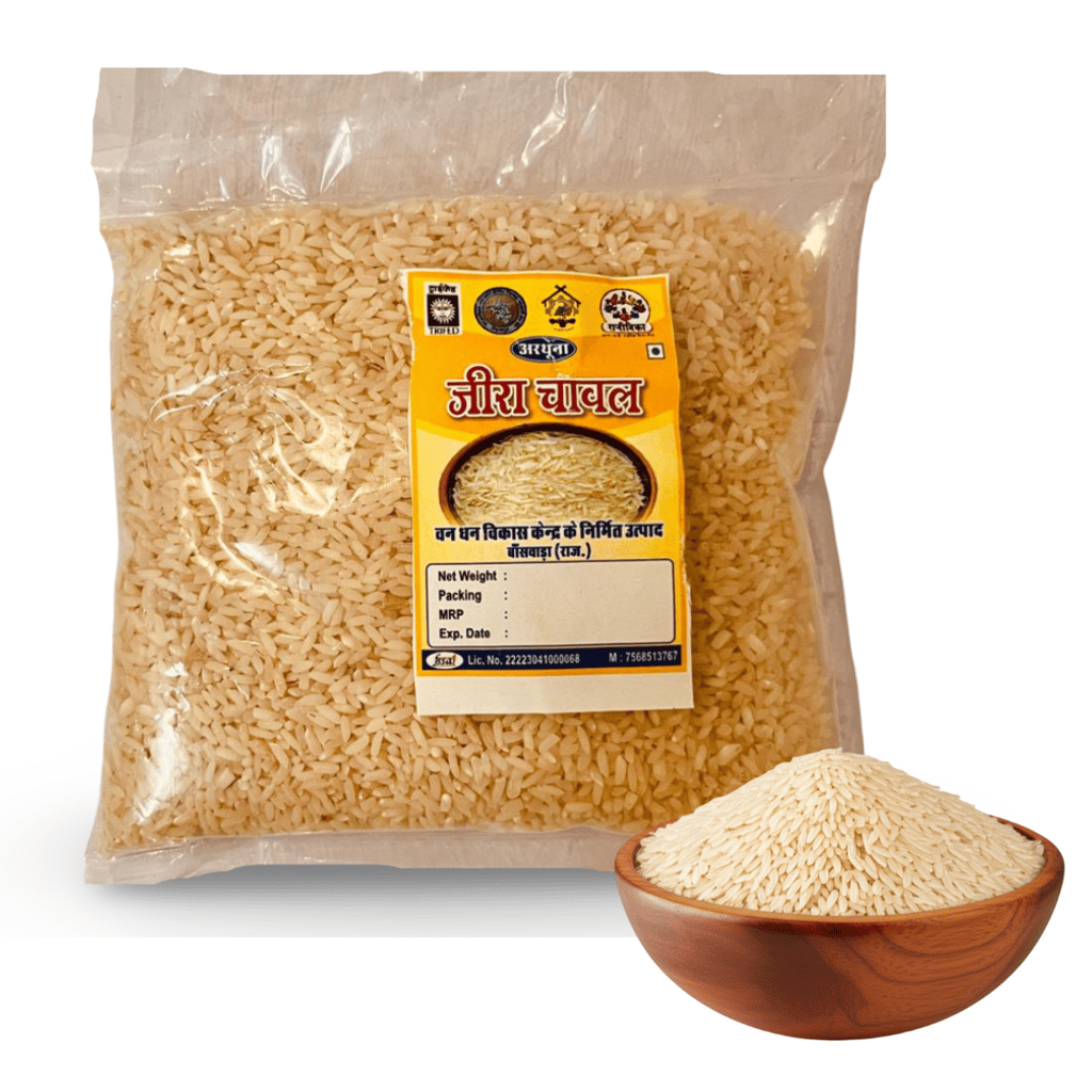Tribal Grown Natural Rice – 500g | Unpolished, Chemical-Free Grain | Mangleshwar VDVK, Banswara | Tribal Supported Farm Product | Rich in Nutrients & Aroma