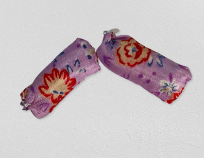 Lavender Floral Fabric Mattress and Pillows for temple