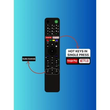 Supratech Remote Control Compatible with Sony Smart OLED 4K TVs | Google Play & Netflix Hotkeys | Replacement Original Remote | No Voice Function