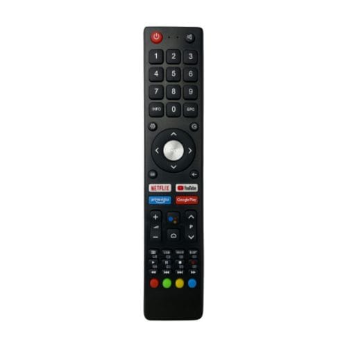 Remote Control Compatible for BPL Smart Android 4K LED UHD HD TVs – Supratech Original Replacement Remote with Netflix, Prime Video, YouTube, Google Play Hot Keys – WITHOUT Voice Support