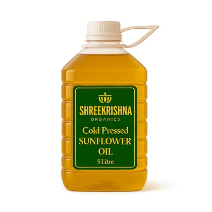 Shreekrishna Organics Cold Pressed Sunflower Oil - 5 Liters