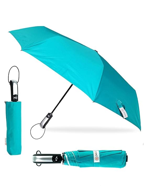 Umbrella for Women, Umbrella for Men - Automatic 3 Fold Windproof with Travel Cover with Auto Open and Close
