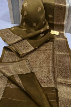 banarasi SOFT KORA ORGANZA SILK saree collection. All over weaving  design.