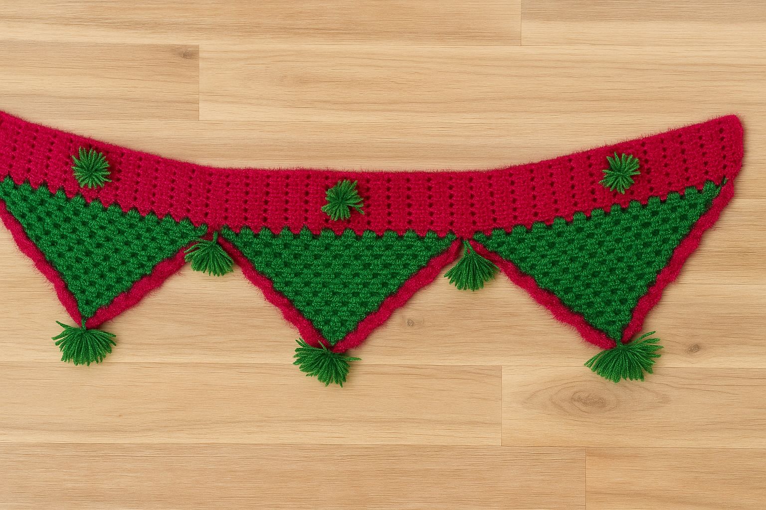 Handcrafted Crochet Toran - Festive Door Hanging for Celebrations