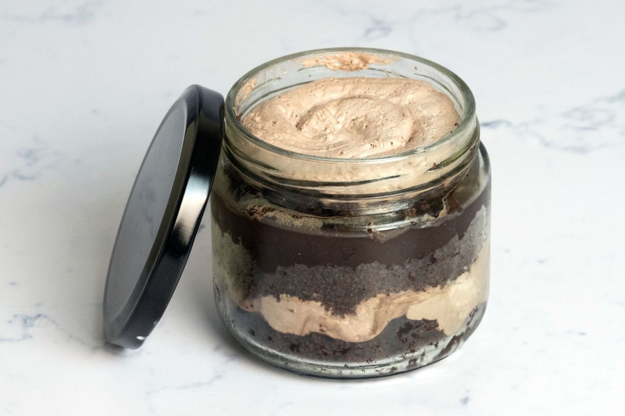 Death by chocolate jar cake