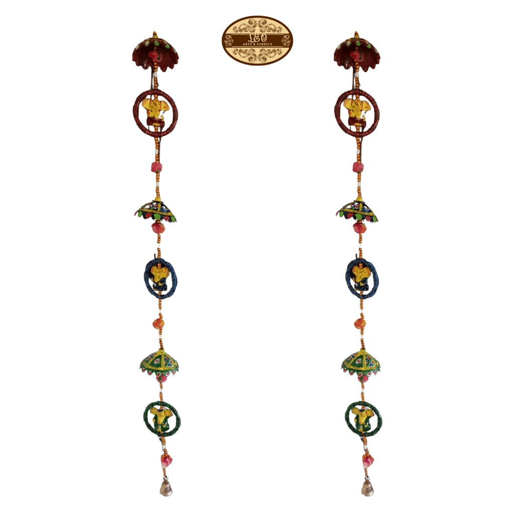 Handcrafted Door Toran Hanging Chopsee, 44 cm, Multi-Colour