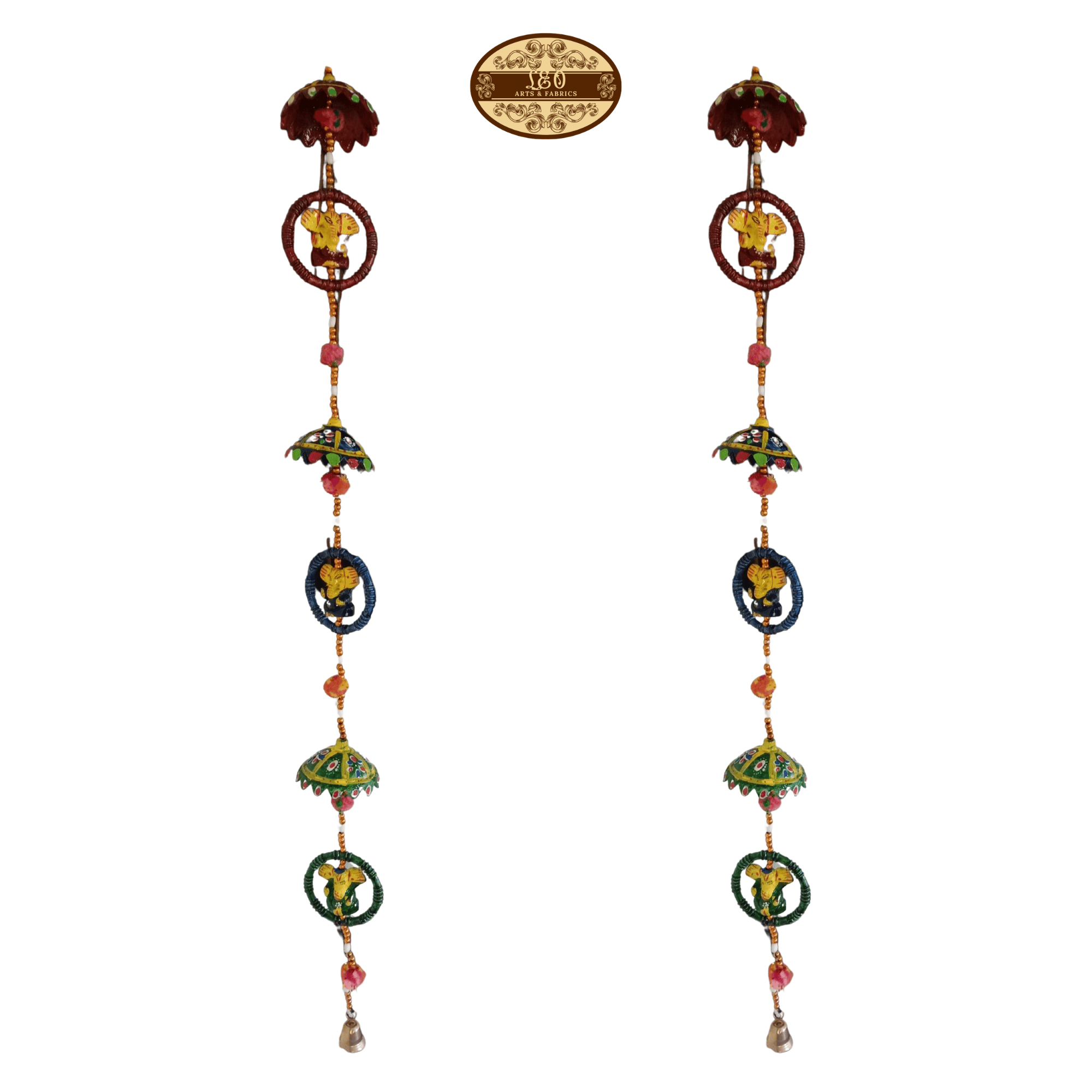 Handcrafted Door Toran Hanging Chopsee, 44 cm, Multi-Colour