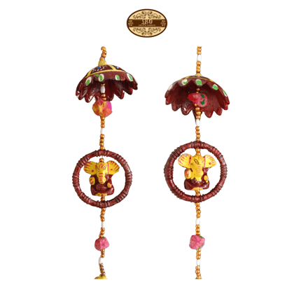 Handcrafted Door Toran Hanging Chopsee, 44 cm, Multi-Colour