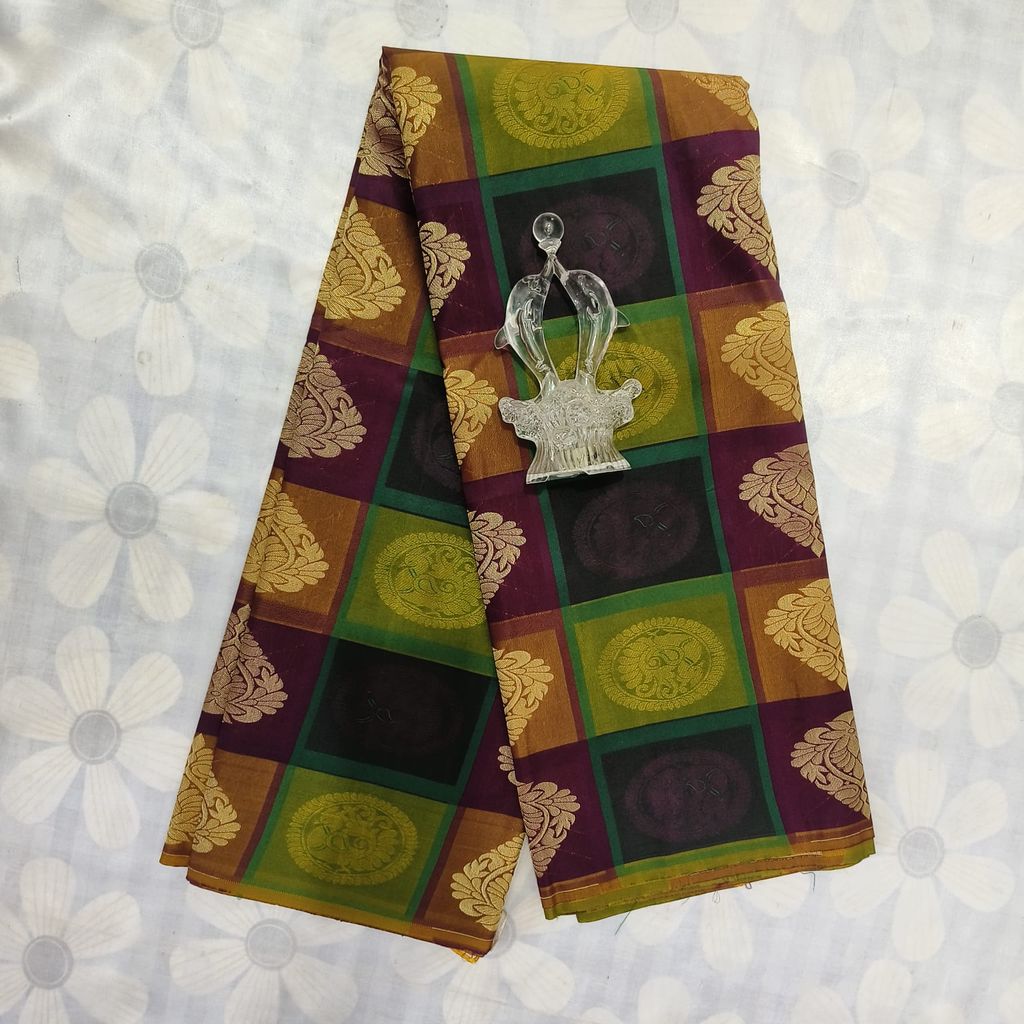 Silk Cotton Saree With Blouse