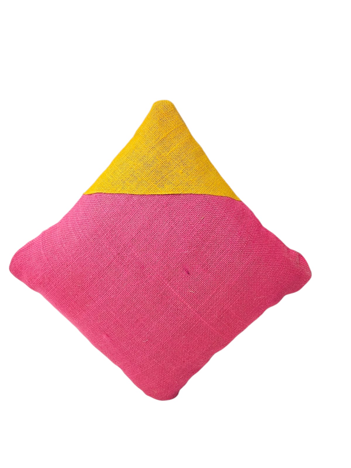 Jute Pop Cushion Covers – Set of 5 (Pink & Mustard)