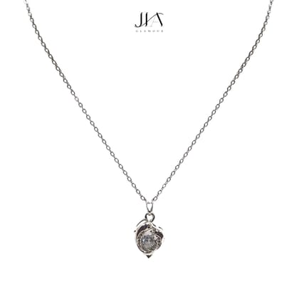 Jia Glamour Luxury Handcrafted Rose Gold Plated Necklace Jewellery Set with Dolphin Pendant, AD
