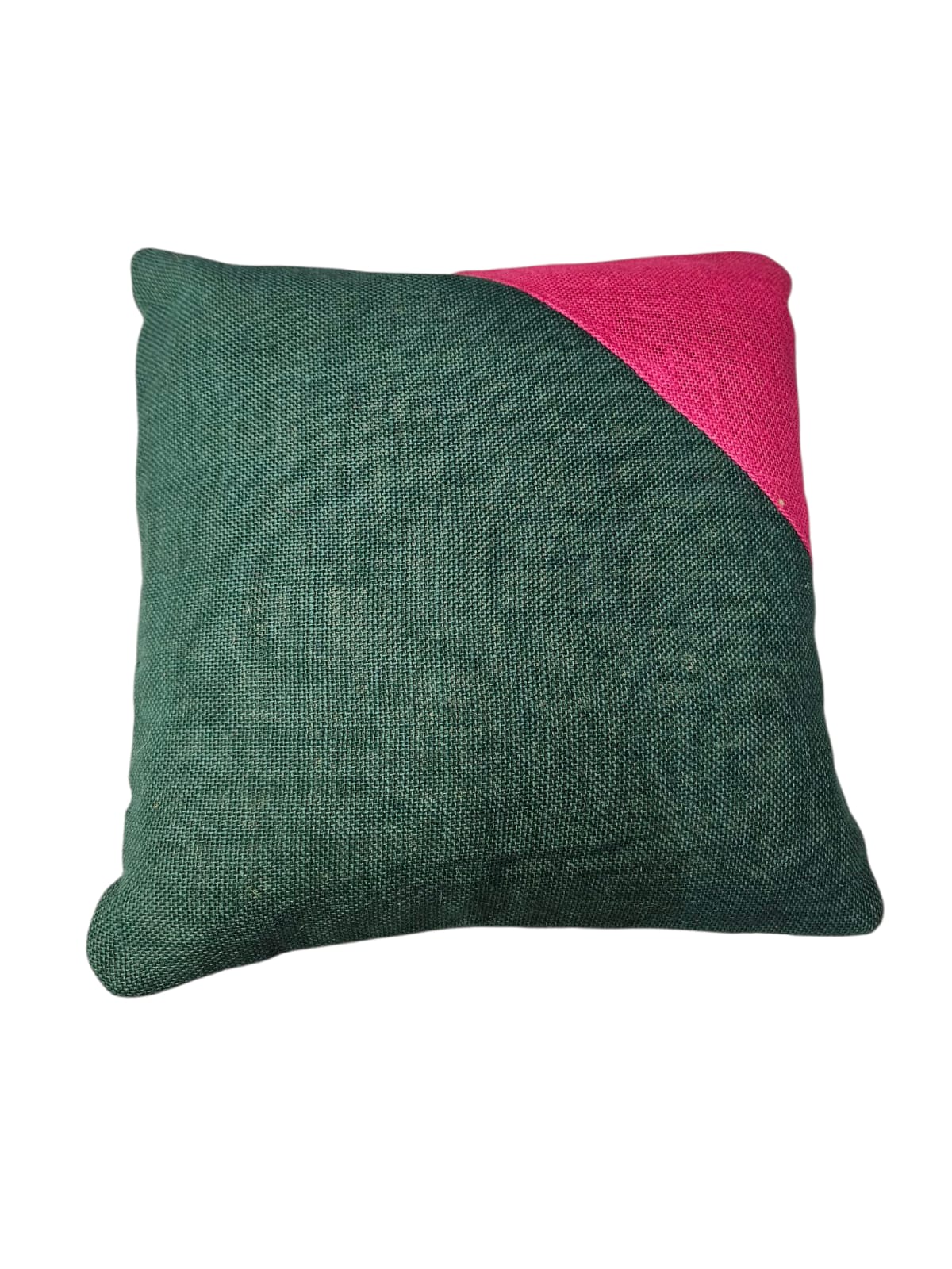 Jute Pop Cushion Covers – Set of 5 (green and pink)