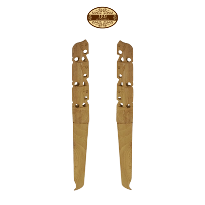 Handmade Wooden Paper Cutter, 10 inch, Elephant Triple Design  /  Handmade Wooden Paper Cutter, 25.4 cm, Elephant Triple Design - Pack of 2