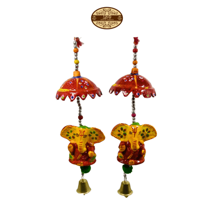 Decorative Ganesha Door Hangings Wall Art for Main Door/Living Room Home Decor, Pack of 2